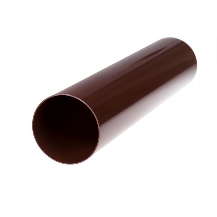 Фото Труба водосточная 4 м Profil 75 мм коричневая (90/75) - Магазин MASMART