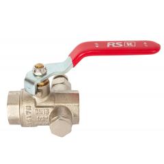 Фото Кран шаровой с дренажем и воздухоотводчиком 1/2" ВВ RSk  - Магазин MASMART