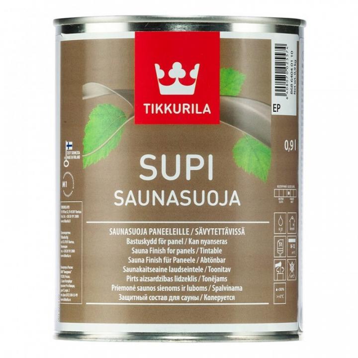 Фото Защита для саун Tikkurila Supi Saunasuoja полумат 0,9 л - Магазин MASMART