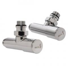 Фото Кран угловой 1/2" хром удлиненный Mario (пара)  - Магазин MASMART