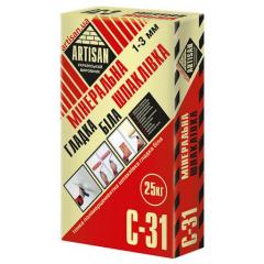 Фото Шпаклевка минеральная гладкая белая Artisan С-31 25кг  - Магазин MASMART