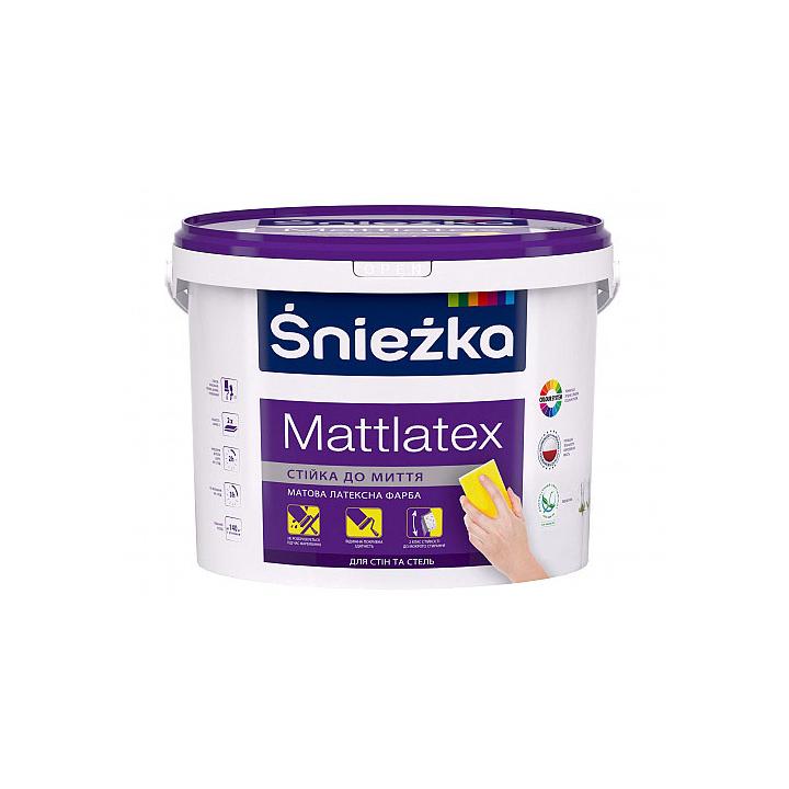 Фото Краска интерьерная акриловая Sniezka Mattlatex 10 л (14 кг) - Магазин MASMART