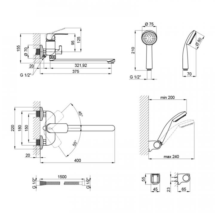 Фото Смеситель для ванны Qtap Fresh WCR 005 new  - Магазин MASMART