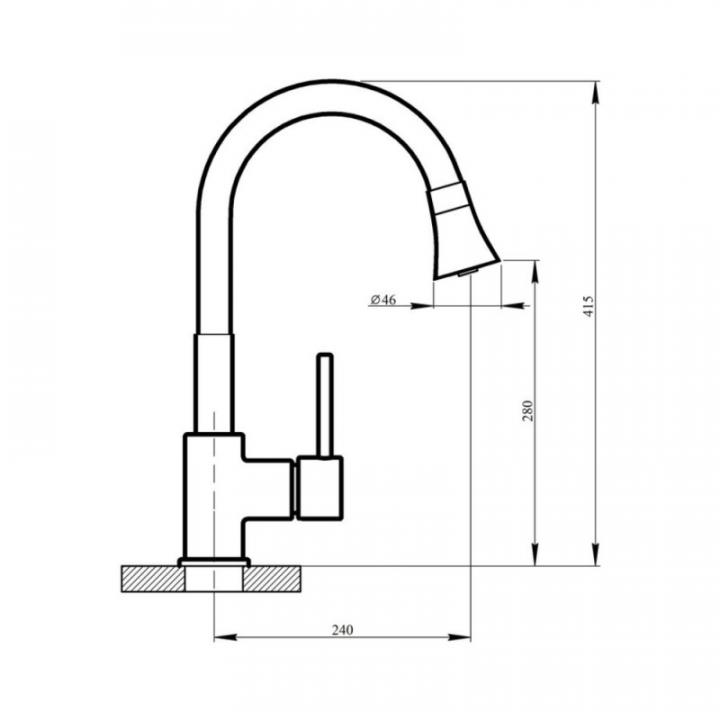 Фото Смеситель для кухни Qtap ​​Spring CRR 007F-1  - Магазин MASMART