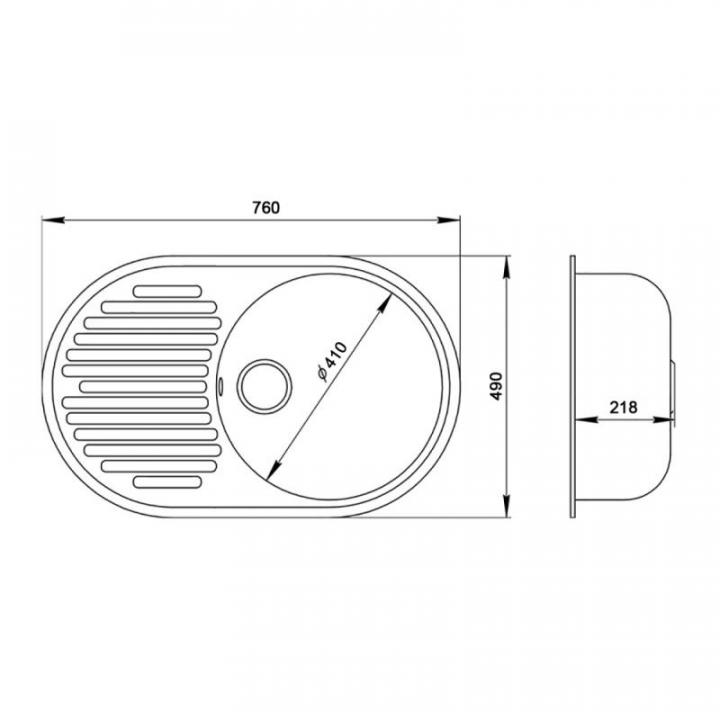 Фото Мойка гранитная Lidz (GRA-09) 780х500х200  - Магазин MASMART