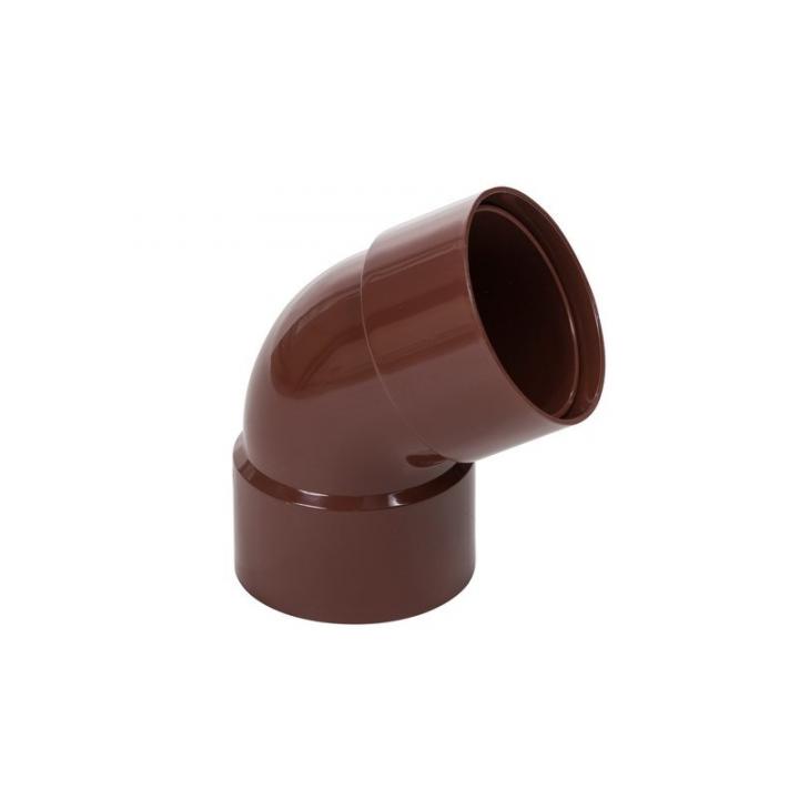 Фото Колено двухразтрубное 75/60° Profil 75 мм коричневое (90/75) - Магазин MASMART