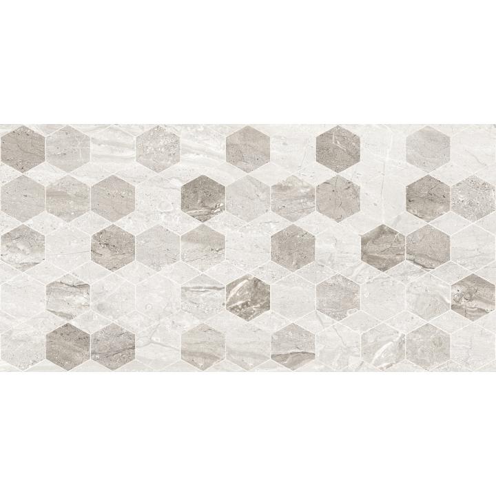 Фото Плитка Golden Tile Marmo Milano Hexagon светло-серая 8MG151 30х60 - Магазин MASMART