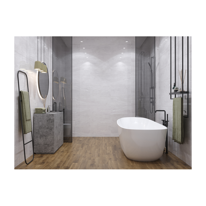 Фото Плитка Golden Tile Marmo Milano Lines светло-серая 8MG161 30х60  - Магазин MASMART