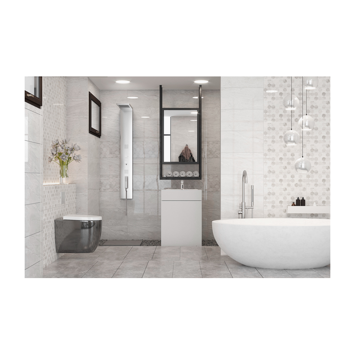 Фото Плитка Golden Tile Marmo Milano світло-сіра 8MG051 30х60 см  - Магазин MASMART