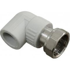 Фото Уголок ППР з НГ Ø25х90°х1/2" ASG-Plast (серый)  - Магазин MASMART