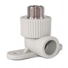 Фото Кутник ППР настінний Ø25х3/4" З ASG-Plast (сірий)  - Магазин MASMART