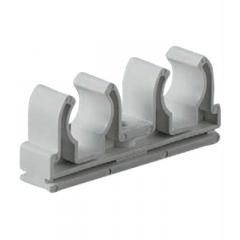 Фото Клипса двойная ППР Ø20 ASG-Plast (серая) 50/800  - Магазин MASMART