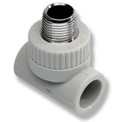 Фото Тройник ППР Ø20х3/4" Н ASG-Plast (серый)  - Магазин MASMART