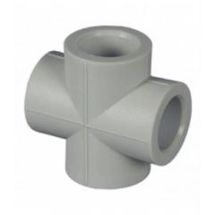 Фото Крестовина ППР Ø20 ASG-Plast (серая)  - Магазин MASMART