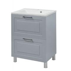 Фото Тумба підлогова Mirater Alba 60 см (сіра) (без умивальника)  - Магазин MASMART