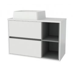 Фото Тумба подвесная Mirater Iris 80 см (белая) без...  - Магазин MASMART