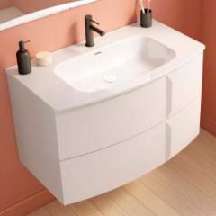 Фото Тумба підвісна Royo Wave 80 з раковиною Trend (біла матова)  - Магазин MASMART