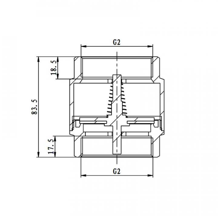 Фото Клапан обратный 2" с латунным штоком SD Forte SF240W50  - Магазин MASMART