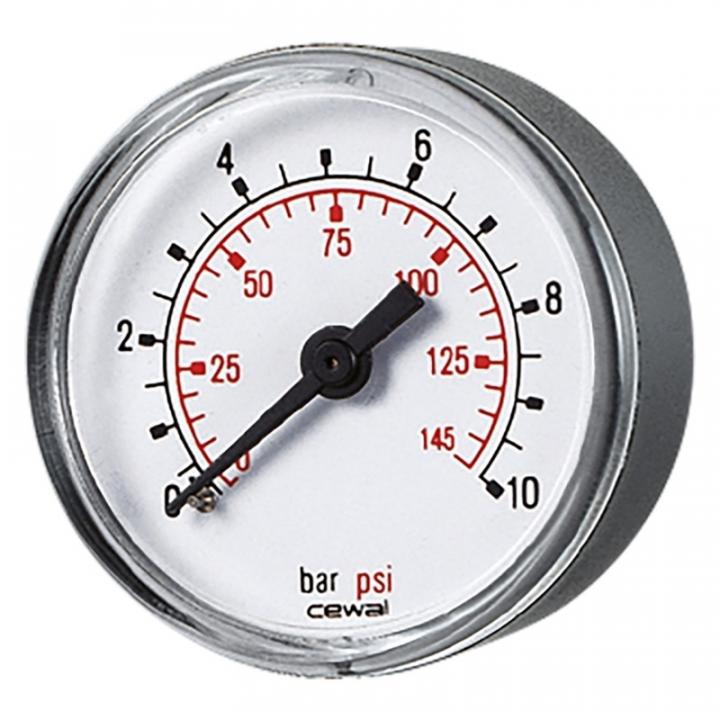 Фото Манометр фронтальный Cewal 91459211 1/4" 50 мм 0-4 bar - Магазин MASMART