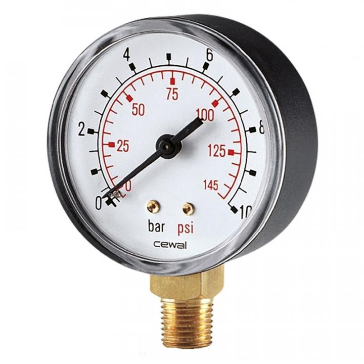 Фото Манометр радиальный Cewal 91441311 1/8" 40 мм 0-6 bar - Магазин MASMART