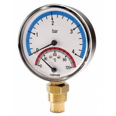 Фото Термоманометр радиальный Cewal 91568600 1/2" 80 мм 0-6 бар  - Магазин MASMART