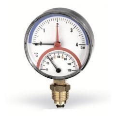 Фото Термоманометр радиальный Watts 1/2" 0-6 бар  - Магазин MASMART