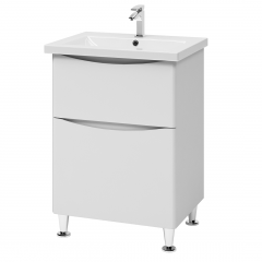 Фото Тумба напольная AquaStyle Ева 70 см белая (без умывальника)  - Магазин MASMART