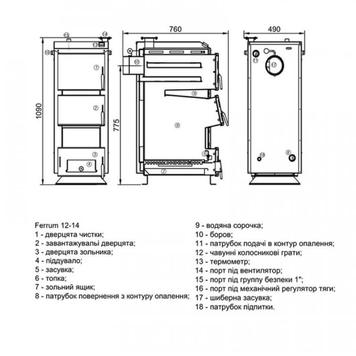 Фото Котел твердопаливний Thermo Alliance Ferrum FSF16-20  - Магазин MASMART