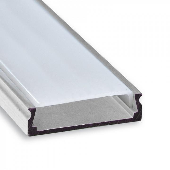 Фото Профиль для светодиодной ленты Feron CAB263 накладной широкий, серебро 2 м - Магазин MASMART