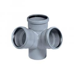 Фото Хрестовина каналізаційна двоплощинна Ø110/110/110х67°...  - Магазин MASMART