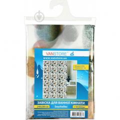 Фото Шторка для ванної PEVA Vanstore Seychelles з кільцями...  - Магазин MASMART