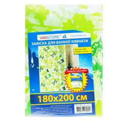 Фото Шторка для ванної PEVA Vanstore Leaves green 180х200см...  - Магазин MASMART
