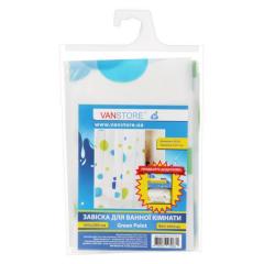 Фото Шторка для ванної PEVA Vanstore Green Point 180х200см...  - Магазин MASMART