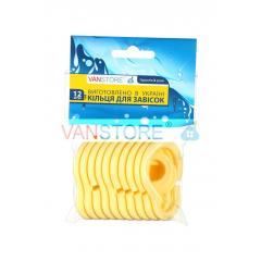 Фото Набір кілець до шторок для ванної 12шт. Vanstore крем...  - Магазин MASMART