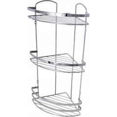 Фото Поличка кутова 3-ярусна Vanstore хром (02650)  - Магазин MASMART