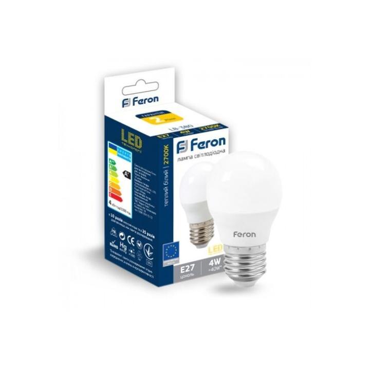 Фото Лампа LED Feron LB-380 G45 4W E27 2700K - Магазин MASMART