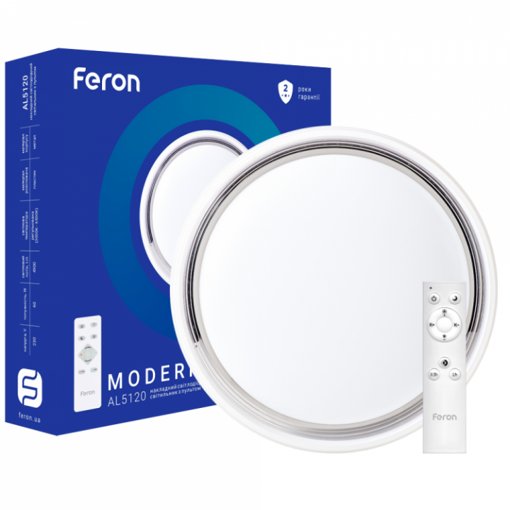 Фото Светильник LED Feron AL5120 Modern 60W 3000-6500K с пультом - снято с производства - Магазин MASMART