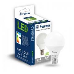 Фото Лампа LED Feron LB-745 P45 6W E14 4000K  - Магазин MASMART