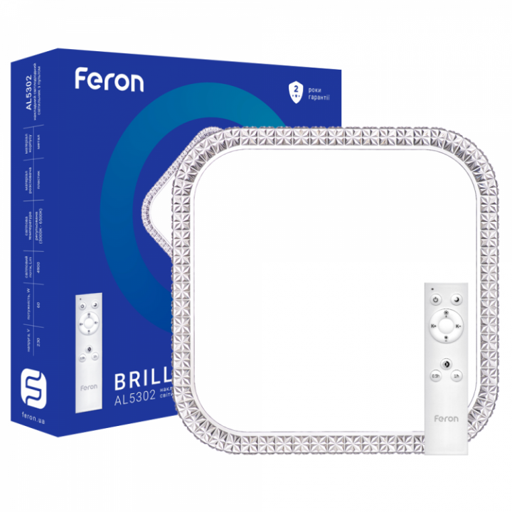 Фото Светильник накладной LED Feron AL5302 Brillant 60W 3000-6500K с пультом - снято с производства - Магазин MASMART