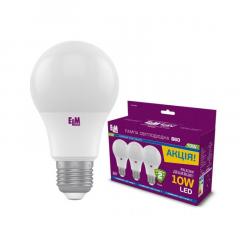 Фото Лампа LED ELM A60 10W 4000K E27 3 шт.  - Магазин MASMART