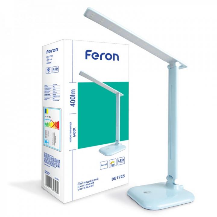 Фото Светильник настольный LED Feron DE1725 9W голубой - Магазин MASMART
