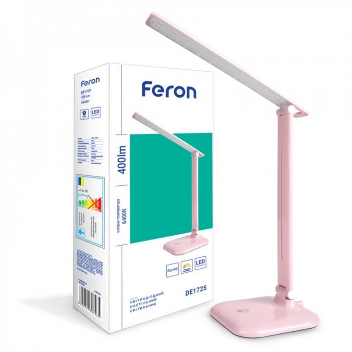 Фото Світильник настільний LED Feron DE1725 9W рожевий - Магазин MASMART