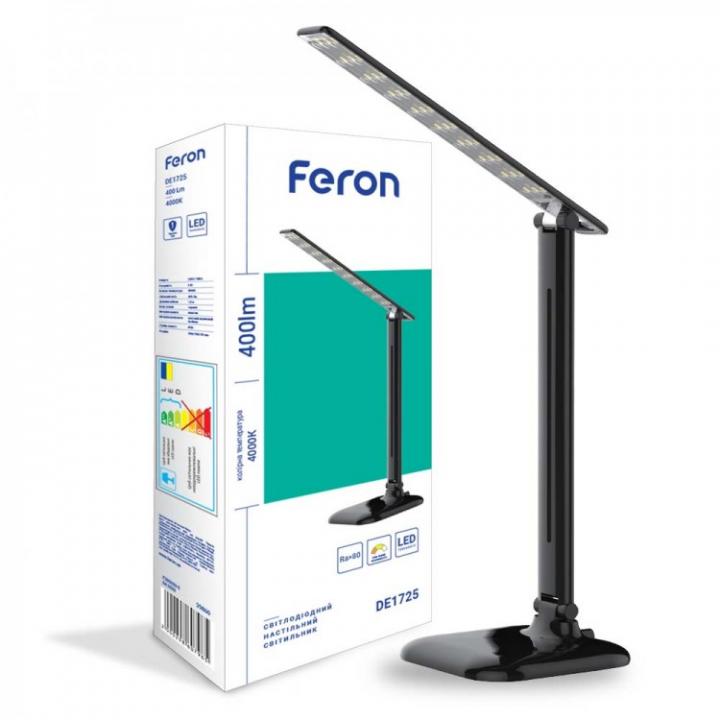Фото Светильник настольный LED Feron DE1725 9W черный - Магазин MASMART