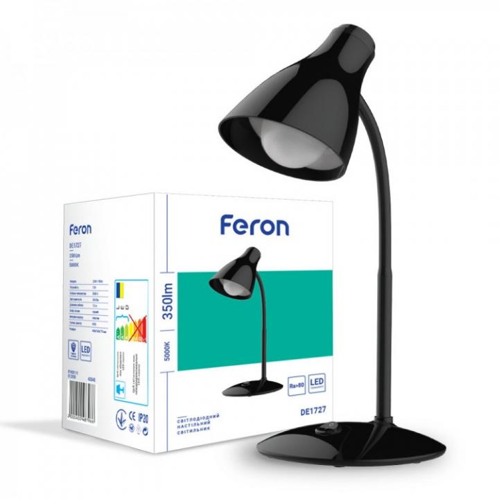 Фото Светильник настольный LED Feron DE1727 7W черный - Магазин MASMART