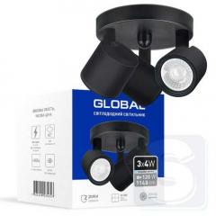 Фото Світильник LED Global 3-GSL-21241-CB 12W 1140Lm 4100K чорний  - Магазин MASMART