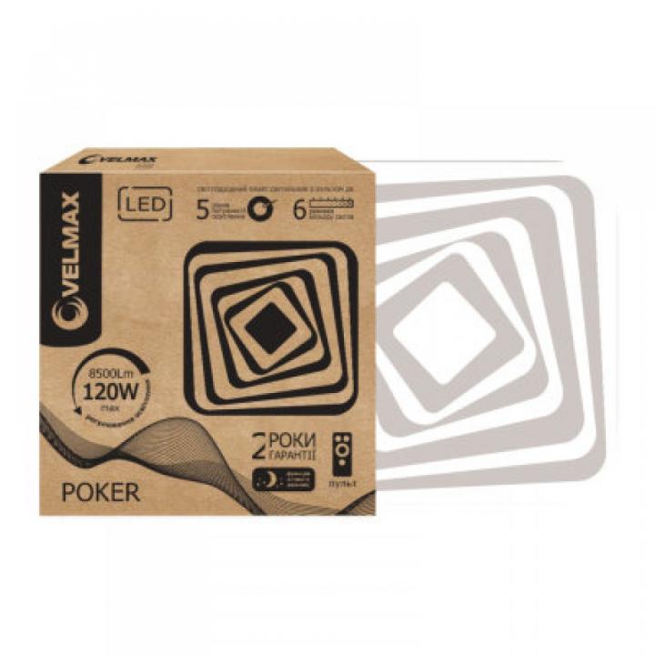 Фото Светильник LED Velmax V-CL-Poker с пультом 120W 3000-6500K 23-45-14 - Магазин MASMART