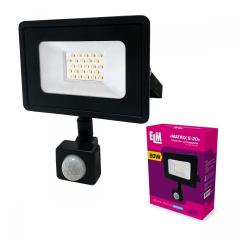 Фото Прожектор LED ELM Matrix-S 10W 6500K IP65 з сенсором  - Магазин MASMART