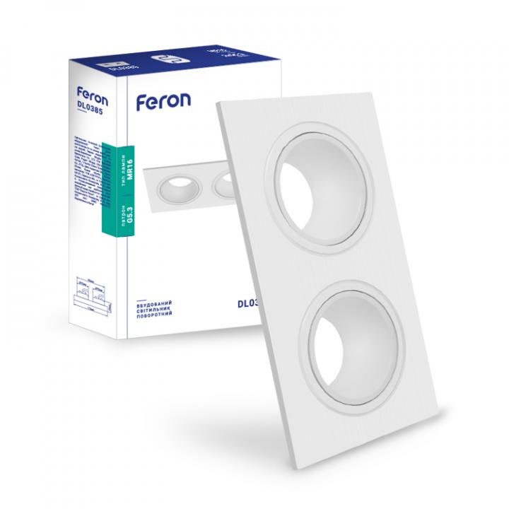 Фото Светильник Feron DL0385 2хMR16/G5.3 белый  - Магазин MASMART