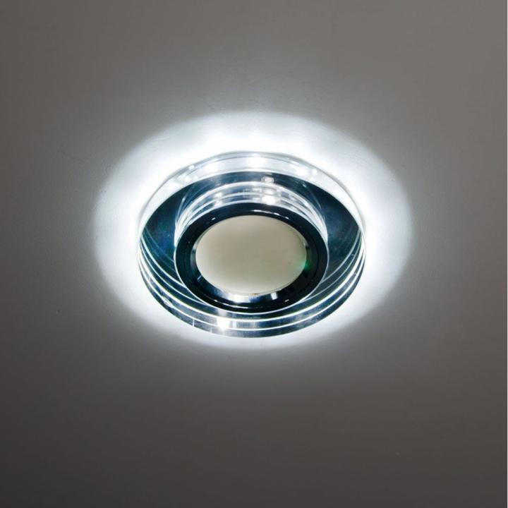 Фото Светильник Feron 8060-2 MR16 серебро/серебро с LED подсветкой  - Магазин MASMART