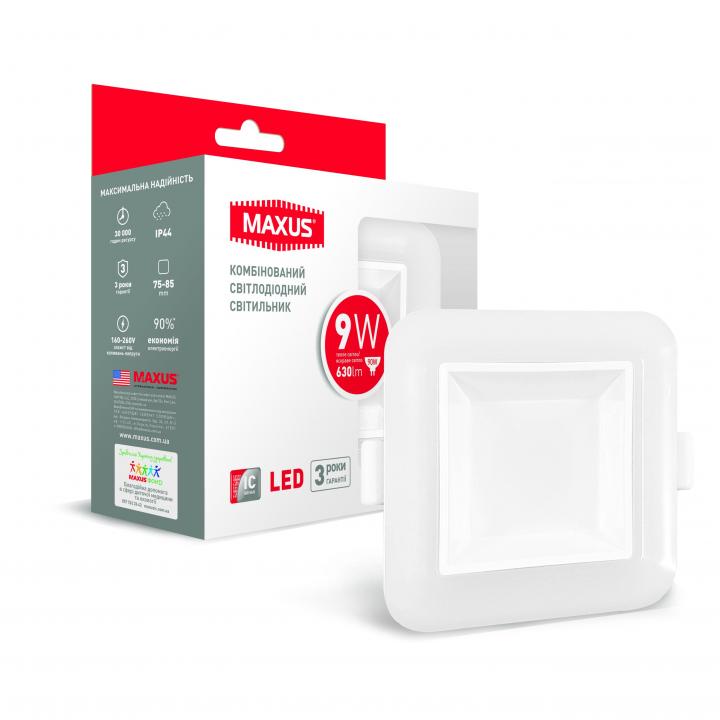 Фото Светильник LED Maxus 1-MAX-01-3-SDL-09-S 9W 3000-4100K - Магазин MASMART